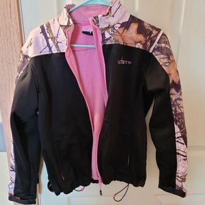 Habit camo pink and black soft shell